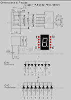 10pcs Pantalla Digital De 7 Segmentos LED Rojo 0.3 Pulgadas 1 Bit Dígito Común Anodo Y Catodo Para Uso Indoor - details 0