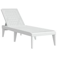 vidaXL Tumbona de PP 186x60x29 cm Blanco, Antracita, Sillas de Exterior Ideal para jardín, playa, piscina, terraza Tumbona Piscina Tumbonas Playa Tumbonas Jardín Exterior - details 1