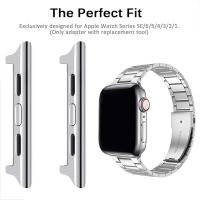 Adaptador De Correa Para Apple Watch Ultra 9 8 7 6 5 4 SE Compatible Con Bandas De 49mm 45mm 44mm 41mm 40mm Acero Inoxidable Accesorios Para Reloj - details 2
