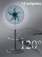 Nuevo ventilador eléctrico de 18 pulgadas para el hogar, de viento vertical, de aluminio y plástico, con cinco aspas, para dormitorio, con cabezal de movimiento fuerte. - details 1