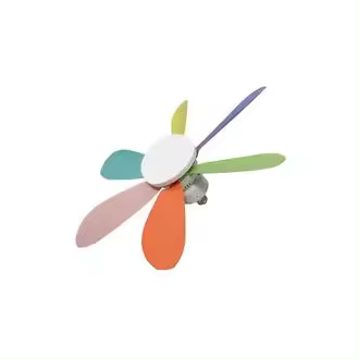 Ventilador de techo, 40W, iluminación y ventipretty intercambiables, de Colores Aspas, 3 velocidades, lámpara de Bajo consumo. - 1