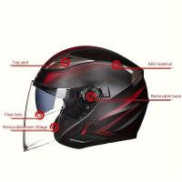 Casco De Motocicleta GXT Abs Para Hombres Y Mujeres Con Lente Doble Estilo Abierta Peso 1200g Adecuado Para Cuatro Estaciones Scooter - details 5