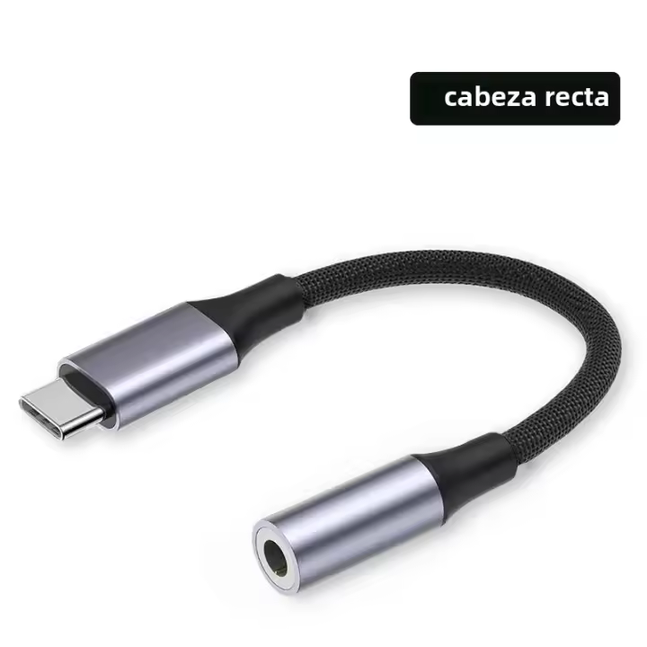 Adaptador De Auriculares Tipo C a 3.5mm Aux Elbrow Para iPhone 15 Samsung Galaxy S21 S20 Cable De Audio Convertidor Tipo-C Jack 3.5mm - 1
