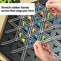 Juego De Mesa Interactivo De Triángulos Y Cadenas Juguete De Puzzle Logístico Con Banda De Goma Para Fiestas Y Regalos Para Familia Juguetes Educativos Para Niños Mayores De 7 Años - details 5