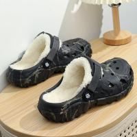 Zapatillas De Invierno Para Hombre Confortables Y Cálidas De Peluche Suave Zapatos De Casa EVA Sandalias Casuales Exteriores Clogs De Tela De Algodón - details 2