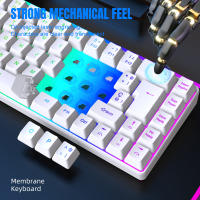 Teclado De Juego Con Iluminación RGB De 69 Teclas Diseño Compacto De 68% Teclado Conectado Por Cable Estándar Para Oficinistas Y Jugadores - details 10