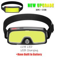 Linterna Frontal LED COB Super Brillante Recargable Por USB Con 3 Modos Lámpara De Cabeza Para Camping Y Senderismo - details 4