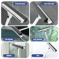 Cepillo De Limpieza De Ventanas Ajustable Con Mango Extensible Doble Cara Limpia De Vidrio Con Esponja De Silicona Herramienta De Limpieza Para El Hogar - details 12