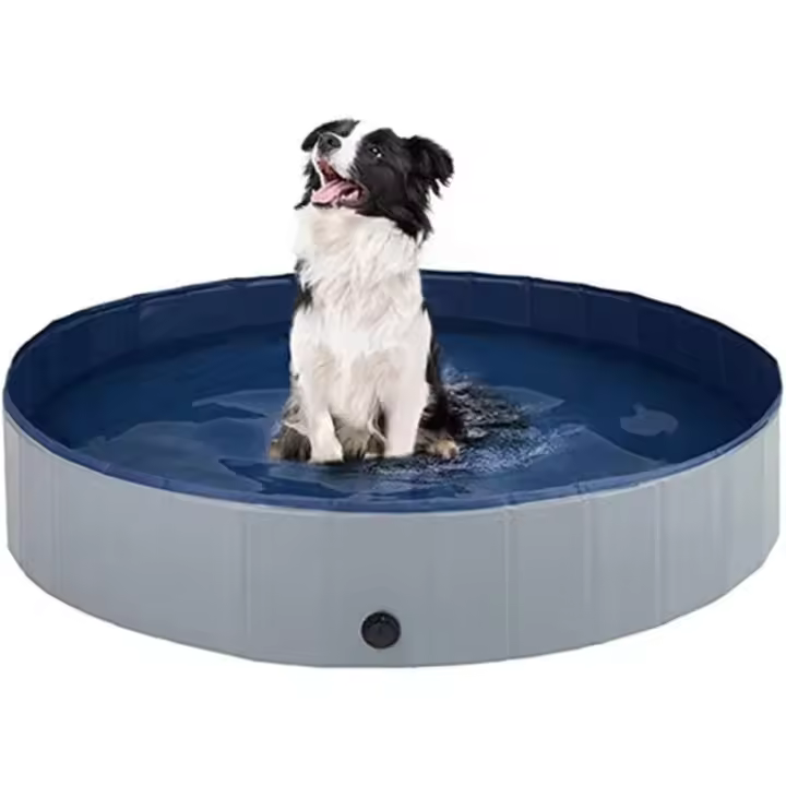 Piscina Plegable para Perros Gatos Bañera Portátil para Mascotas Plegable PVC Antideslizante y Resistente - 1