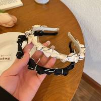 Diadema De Cuello Con Lazo Estilo Coreano Accesorio De Pelo Para Mujer Diadema Decorativa De Poliéster Para Uso En Exteriores Todas Las Estaciones - details 1