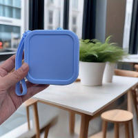 Bolso Cuadrado De Silicona Organizador Monedero Impermeable Con Cierre De Cremallera Bolso Para Cosméticos Y Auriculares Para Estudiantes Unisex - details 5