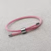 Pulsera De Hilo Simple Con Hebilla De Acero Inoxidable Amuleto Rojo Y Negro No Desvanecido Para Amigos Pulsera De Suerte - details 9