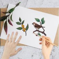Estampillas De Silicona Transparentes Retro Con Pájaros En Ramas Para Álbum De Fotos Y Cuadernos De Diario 1 Hoja - details 3