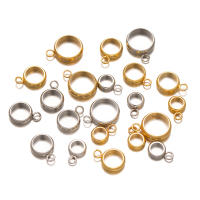 20Pcs/Lot Conectores De Colgante De Acero Inoxidable Para Joyería DIY Perlas Espaciadoras Gran Agujero Cierre De Collar Y Pulsera Encantos Herramientas De Manualidades - details 1