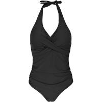 Traje de Baño de Una Pieza Mujer Control de Barriga Fruncido Bañador Halter Cuello en V Push Up Traje de baño Acolchado Monokinis - details 1