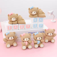Toppers De Pastel Para Fiesta De Bebé Con Tema Oso Rosa Y Azul Para Niño Y Niña Decoración De Letras Y Lazo Para Fiesta De Cumpleaños Y Baño De Mariposa - details 1