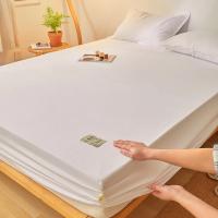 Sábana Ajustable De Algodón 100% En Color Sólido Antideslizante Duradera Para Cama Doble Reina Rey Tamaños 120/150/220cm - details 6