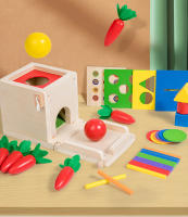 Juguete Montessori De Madera Kit De Juego Para Desarrollo Temprano En Edad De 3-6 Años Sorteo De Formas Y Caída De Bolas Caja De Permanencia De Objetos Con Monedas Y Zanahorias Para Niños Pequeños - details 27