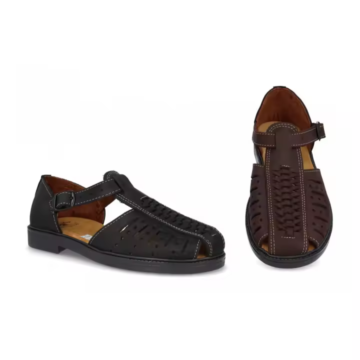 11 - ORIGINAL ST SANDALIA CABALLERO PIEL   COLORES : NEGRO , MARRON   TALLAS: 39 AL 46  CORTE EXTERIOR: PIEL  FORRO INTERIOR: PIEL / SINTÉTICO  PLANTILLA: SINTÉTICO  ALTURA TACÓN / CUÑA : 2,5 CM.  PISO : SINTÉTICO - 1