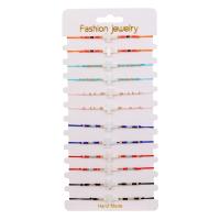 Juego De 12 Pulseras De Moda Con Patrón De Cruz Y Granulados Multicolor Para Mujer Set De Pulseras De Fiesta Temperamento - details 4