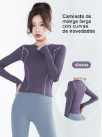 FREES COPES Camisetas Sedosas con Mangas para Mujer - Elásticas y de Secado Rápido - Ideal para Deportes y Yoga - details 0