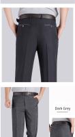 Pantalones Clásicos Para Hombre KOACUS Alta Calidad Malla Suave Estilo Ingles Cintura Alta Casual Negocios Primavera Verano Otoño Talla Ajustable Multicolor - details 6