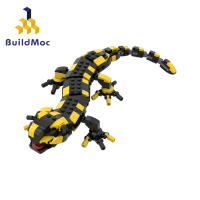 Conjunto De Bloques De Construcción BuildMOC 314pcs Salamandra Del Fuego Un Juguetes Educativos De Reptil Colorido Para Niños Ideal Para Regalos - details 0