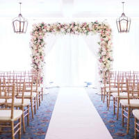 Carpetas De Boda 1.5M Blanco Antideslizante Para Pasillo Hotel Banquete Celebración Activity Ceremonia Escenario Party Moderno Polyester - details 4