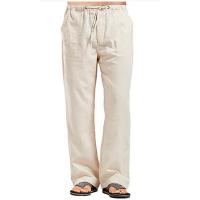 Men's Cotton Linen Pants Summer Solid Color Breathable Linen Trousers Male Casual Elastic Waist Fitness Pants - details 5