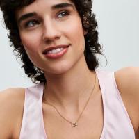 Pandora Moments Infinity heart 14k gold-plated necklace with clear cubic zirconia，Viene con un embalaje de caja de regalo completo. - details 2