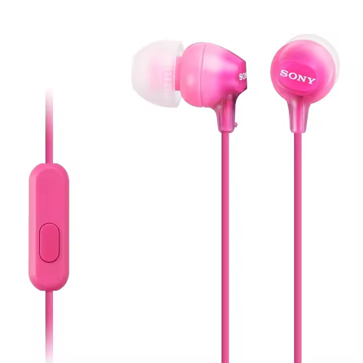 SONY MDR-EX15APW Auriculares con cable de 1,2 m., de Color Rosa, Micrófono, compatible con Smartphones - 1