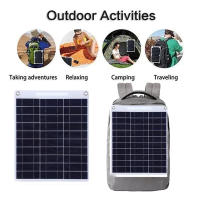 Cargador Solar De 100W Con Dos Puertos USB Impermeable Y Portátil Para Camping Al Aire Libre Senderismo Y Dispositivos De Emergencia Panel Solar Monocrómico De Alta Eficiencia - details 8