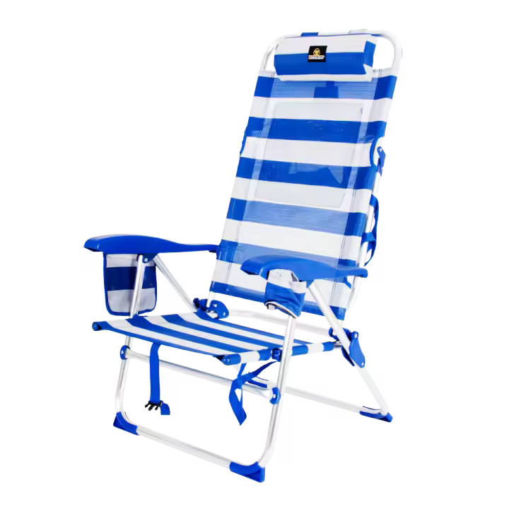 Silla LAVANDA 12009 (Marinera) - Silla de Playa Plegable con reposabrazos y 9 Posiciones - CREVICOSTA QUALITY MARK MARCAS DE CALIDAD - 1