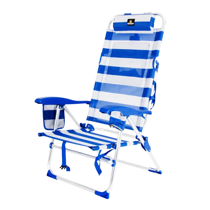 Silla LAVANDA 12009 (Marinera) - Silla de Playa Plegable con reposabrazos y 9 Posiciones - CREVICOSTA QUALITY MARK MARCAS DE CALIDAD - 1