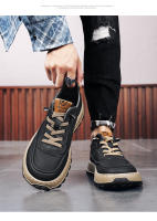 Zapatos Casuales Para Hombre En Cuero Artificial Moda Primavera Comodidad Para Caminar Plataforma Tenis Masculino Con Tobillero - details 3