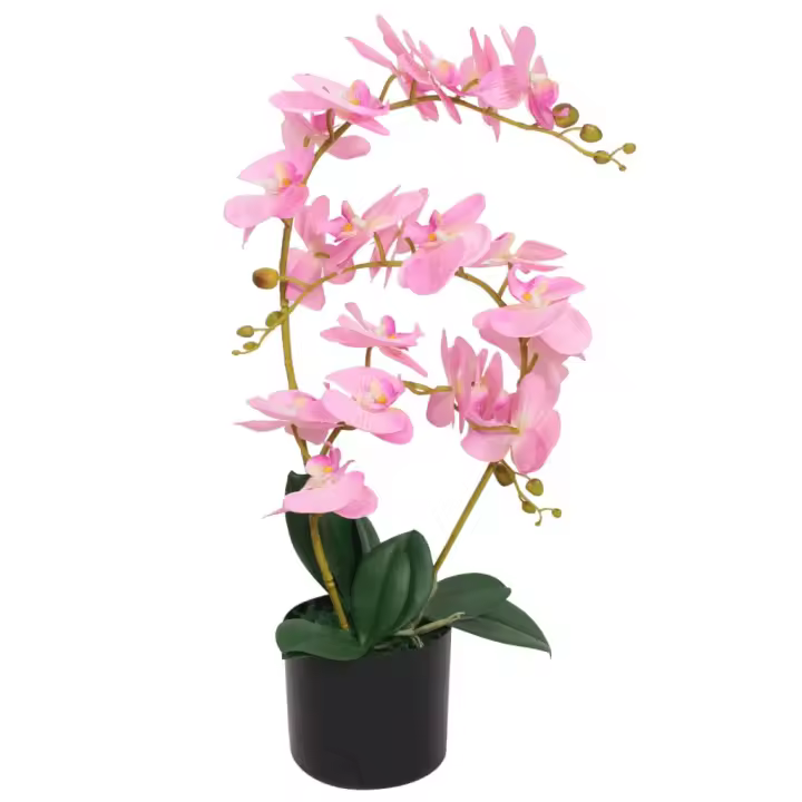 Planta artificial Orquídeas con macetero 65 cm rosa - 1