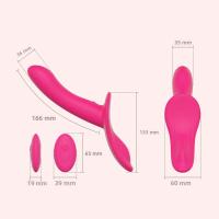 Vibrador Doble Cabeza Con Correa Ajustable Y 10 Modos De Vibración Para Parejas Y Lesbianas Juguete Sexual Para Mujeres - details 16
