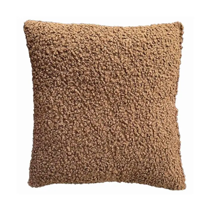 Cojín Decorativo Borreguito Marrón ALO HOME 45x45 cm Cojín Cuadrado Curly Terciopelo - 1