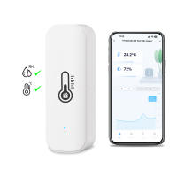 Sensor De Temperatura Y Humedad Zigbee O WiFi Tuya Compatible Con Hogar Connectado Termómetro Soporte De Color Negro O Blanco - details 16