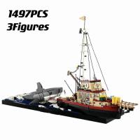 Máscara De Gran Tiburón Blanco Juguete Educativo Para Niños Modelo De Rompecabezas Creativo 1497 Piezas Regalo Ideal - details 0
