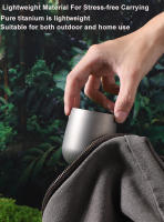 Taza De Titanio Aislada Para Camping Y Senderismo Con Doble Capa Para Cocinar Al Aire Libre Y Beber Agua Sin Desperdicio - details 2