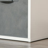 HOMCOM Estantería para Libros de 8 Cubos Librería Modular con 4 Cajones Extraíbles de Tela no Tejida para Oficina Estudio Dormitorio 61,5x30x121,6 cm Blanco y Gris - details 3