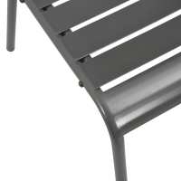 vidaXL Sillas jardín apilables 3 pzas acero recubrimiento polvo gris - details 4