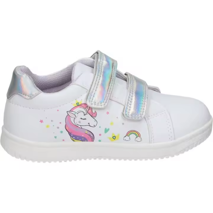 BUBBLE | Zapatillas Lonas Bubble para Niña – Deportivas Infantiles Diseño Unicornio - Zapatillas Niñas en Color Blanco – Zapatillas con Cierre de Velcro – Fácil de Poner y Quitar - Modelo P5011 - 1