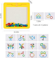 Tablero De Dibujo Magnético Para Niños Juguete Educativo Montessori Con Lápiz Magnético Y Perlas Para Viajes En Preescolar - details 7