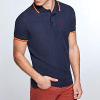 S&C - Polo España Hombre Manga Corta  - Versátil y Elegante. Colores negro, blanco y marino - details 0