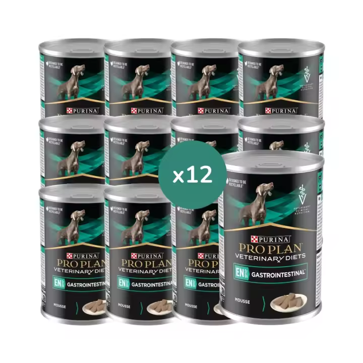 PRO PLAN DV - Canine EN Gastrointestinal (12x400 gr) - Comida Húmeda en Mousse para Perros que Ayuda con los Trastornos Intestinales - 1