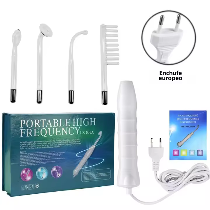 Máquina De Alta Frecuencia Para El Rostro Electroterapia Neón Masajeador De Piel Rejuvenecimiento Facial Spa Anti Acné Antiarrugas Con Varita De Vidrio - 1