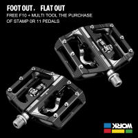 RACEWORK Pedales De Bicicleta De Montaña MTB Clipless Con Medidor De Potencia Doble Función Pedal Clip Compacto Y Plataforma Aluminio Para Ciclismo - details 1
