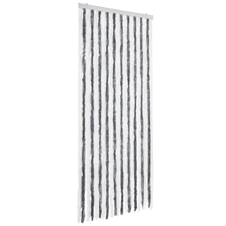 vidaXL Cortina Mosquitera de Chenilla 90x200 cm Extraíble Puerto Moscas Color Beige,  Blanco y gris,  Antracita y mas - 1